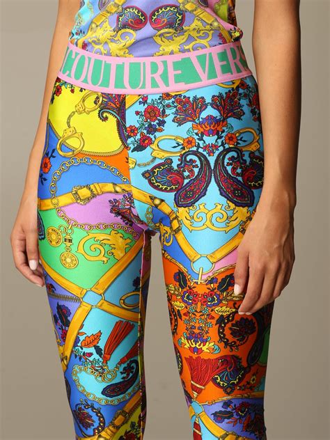 versace paisley leggings|Women's Designer Leggings & Yoga Pants .